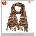2015 fashion 100% acrylic woven tartan plaid winter men scarf